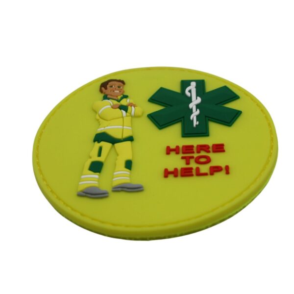 3D PVC patch ‘AMBULANCIER – figuur’ – VERPLEEGKUNDIGE (groene SoL) | Ecusson 3D en PVC ‘INFIRMIÈRE – figure’ – (vert SoL) – Image 2